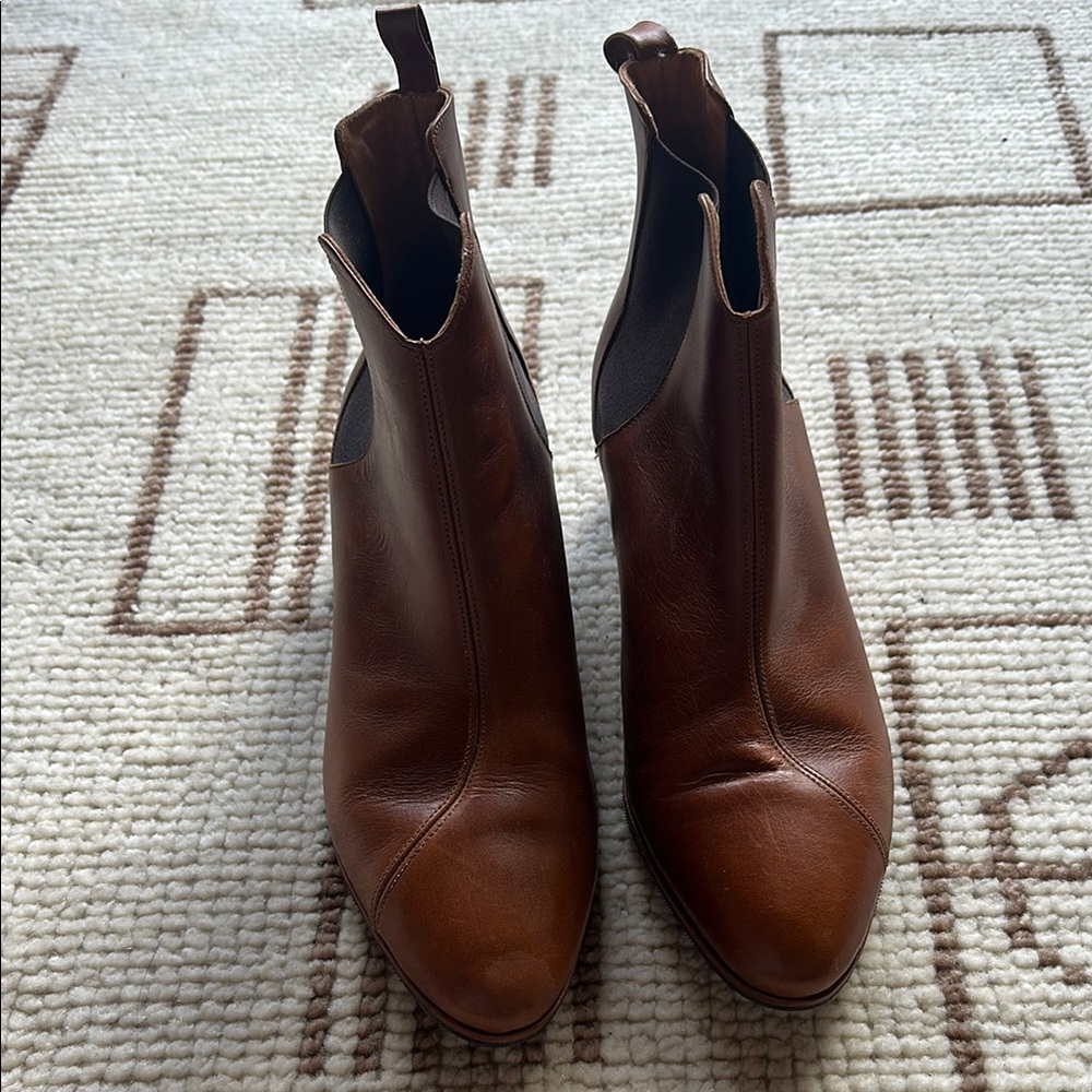 Zou Xou Brown Leather Ankle Boots